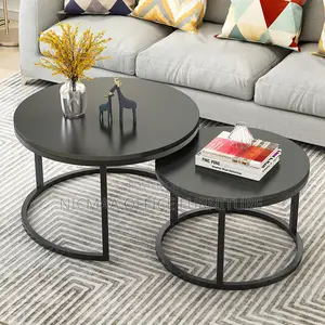 2-Piece Modern Marble Coffee Table Set