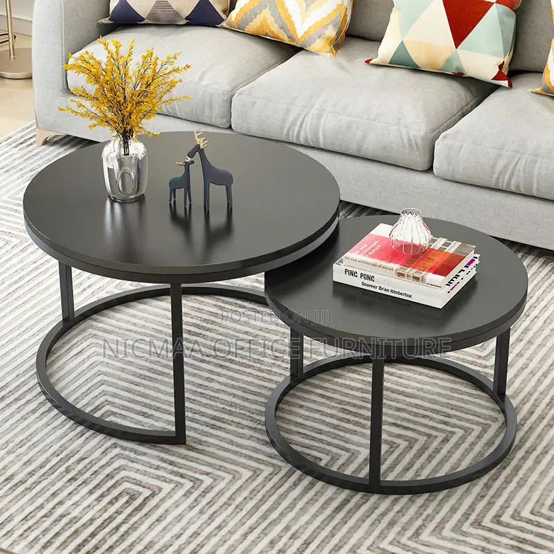 2-Piece Modern Marble Coffee Table Set