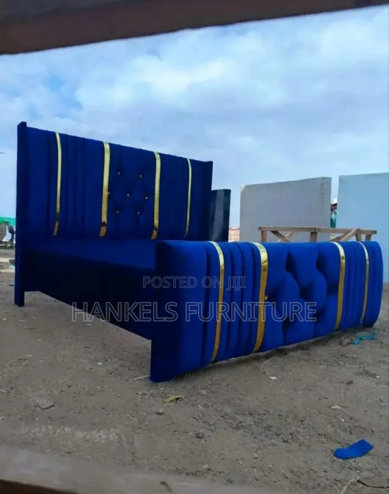 Fluffy Blue Bed