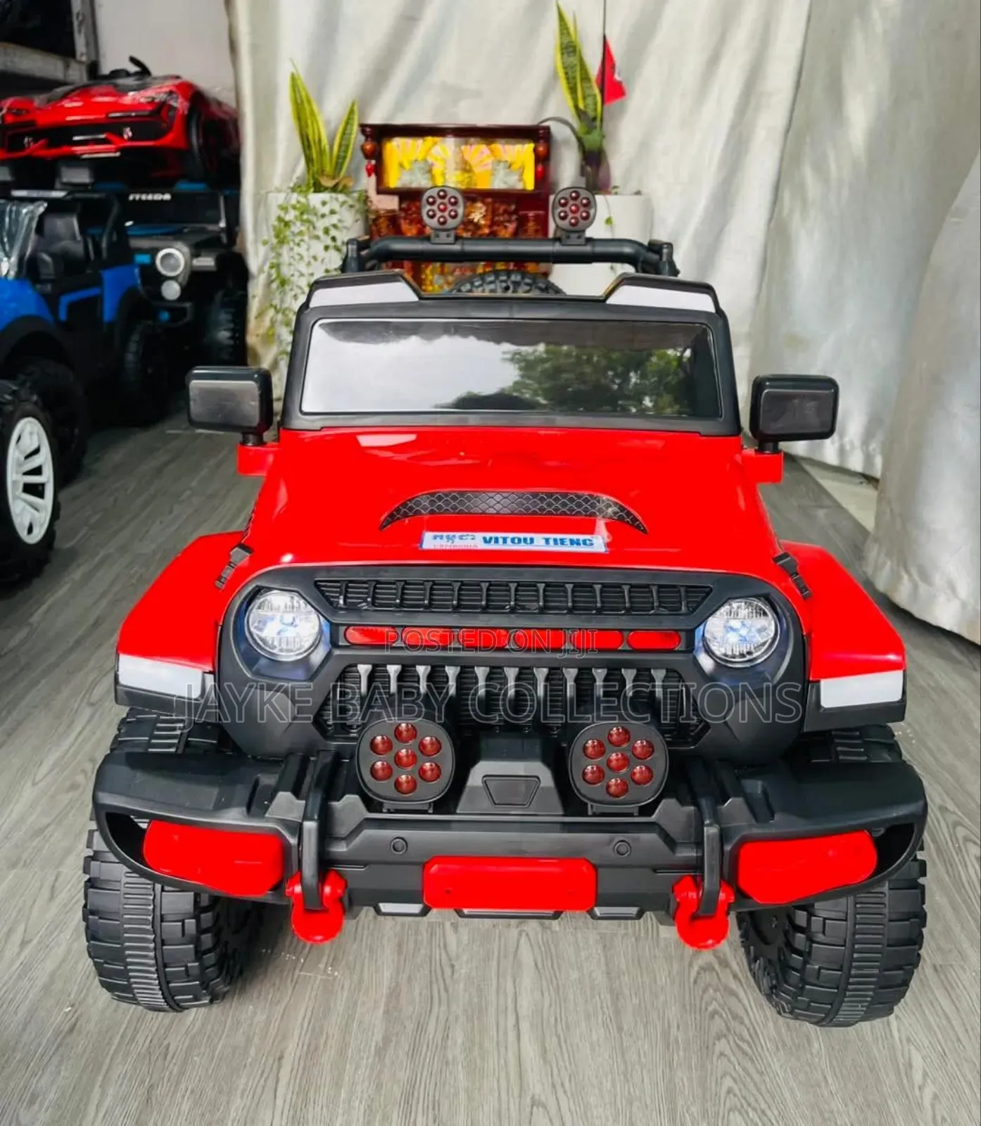 Red Kids Electric Ride-on Jeep Car 12v
