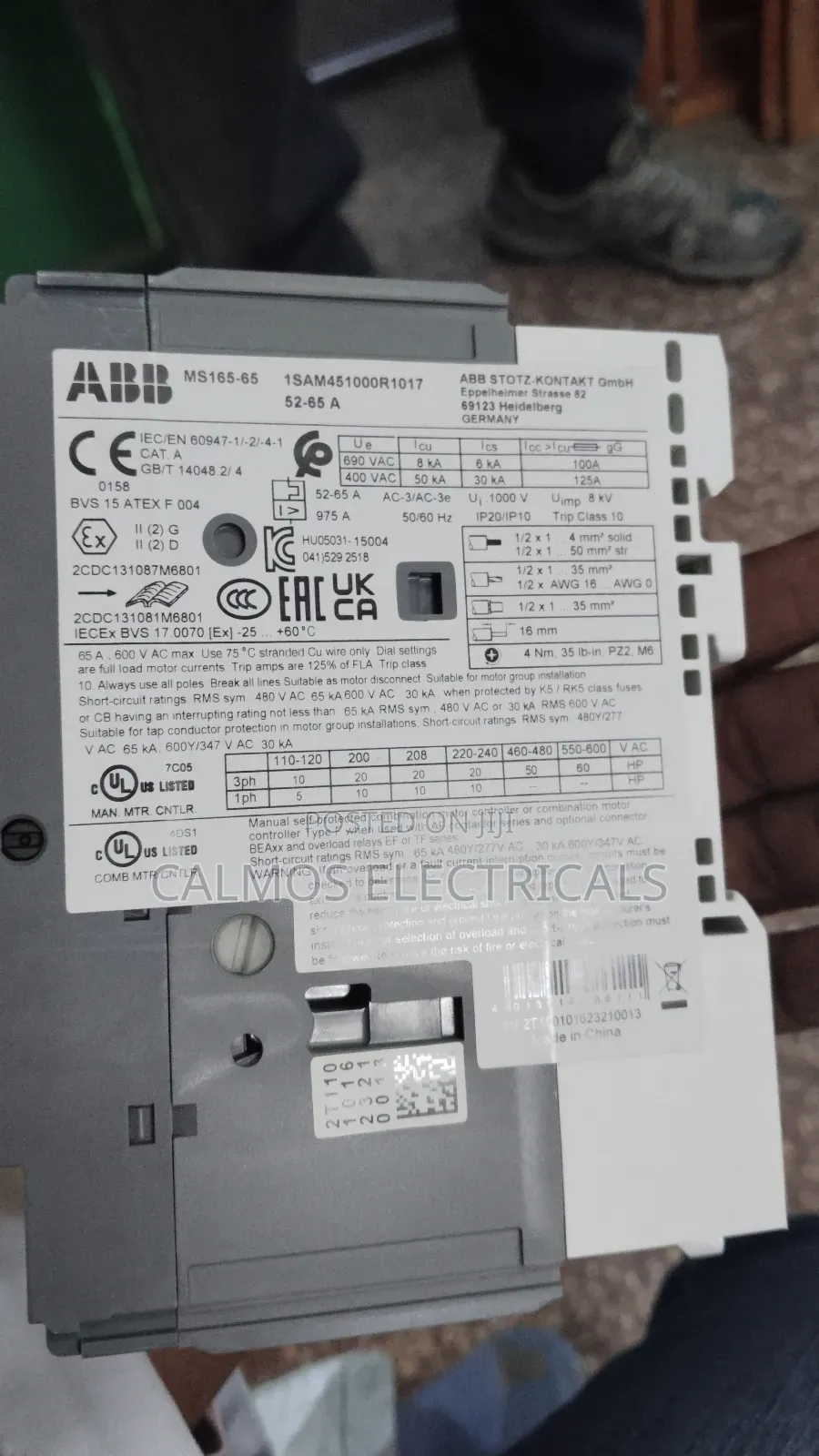 Abb Manual Motor Breaker
