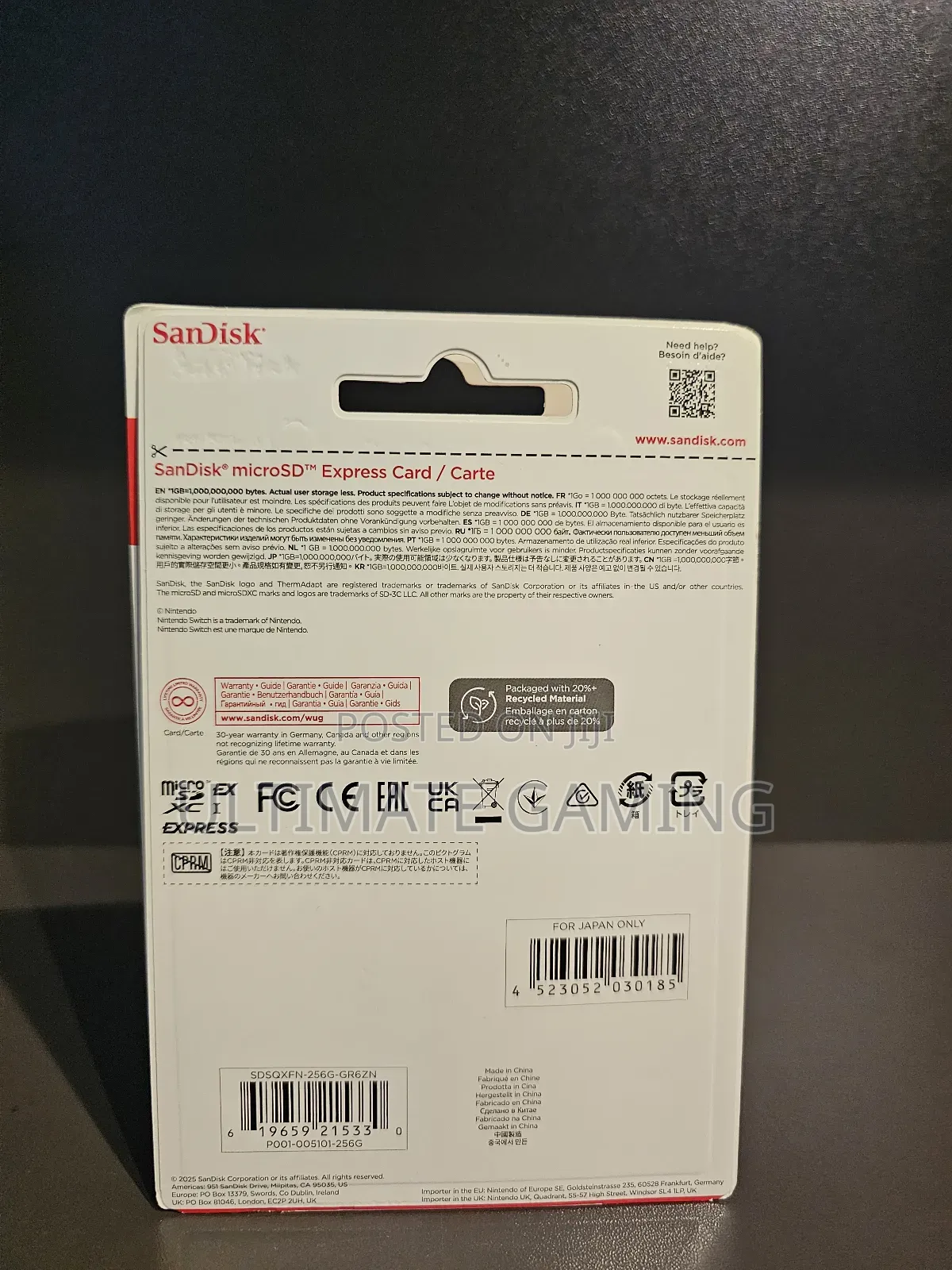 Expansion Card for Nintendo Switch 2 256gb