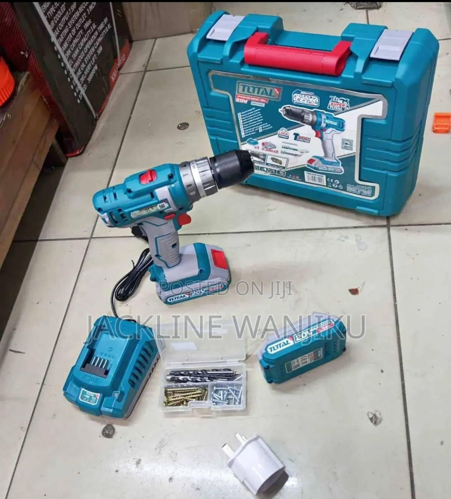 Total Impact Cordless Drill,/ 20v Total Rechargeable Drill