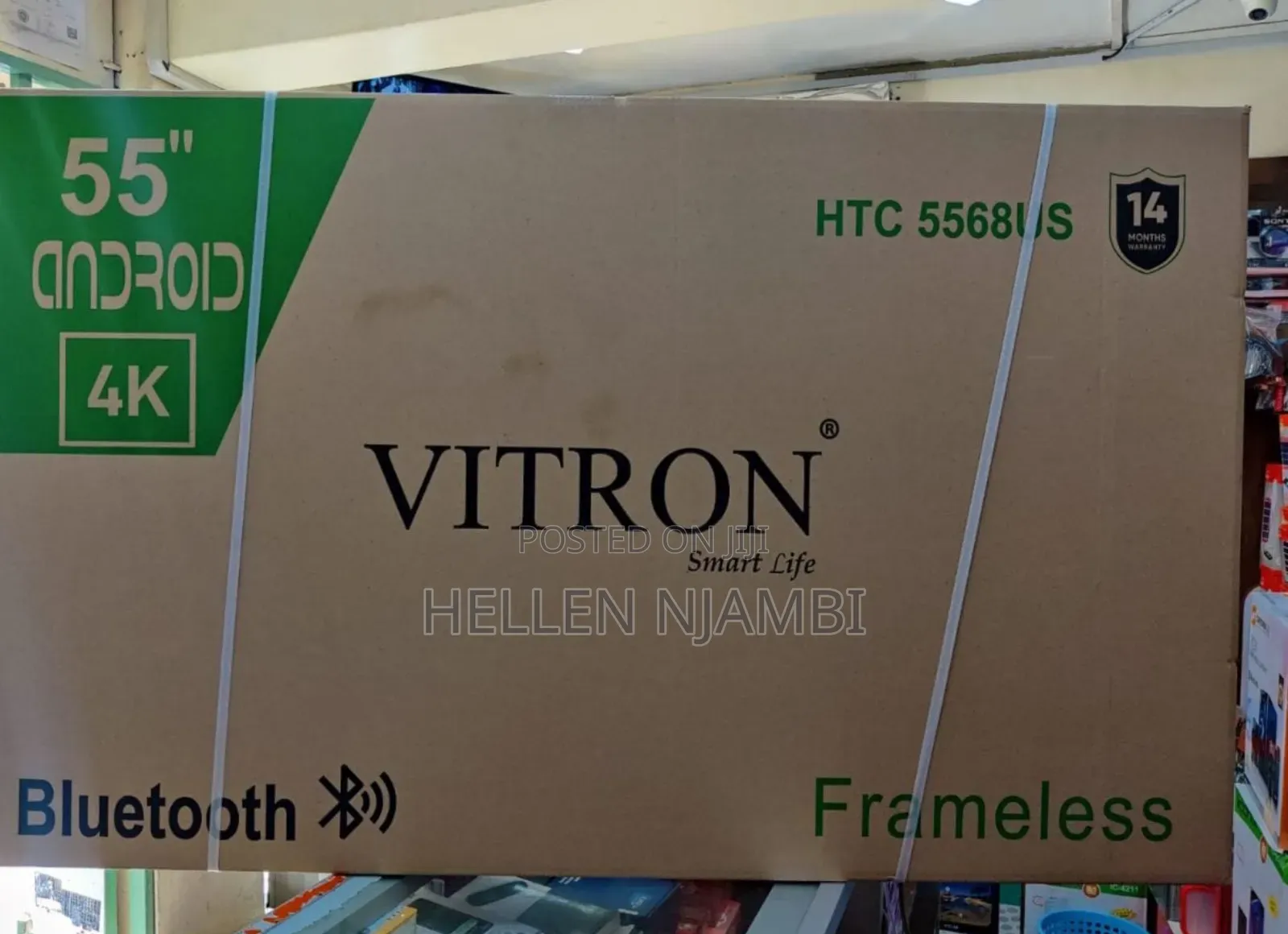 Vitron 55" Inch Frameless Bluetooth, Uhd Android Tv -Netflix