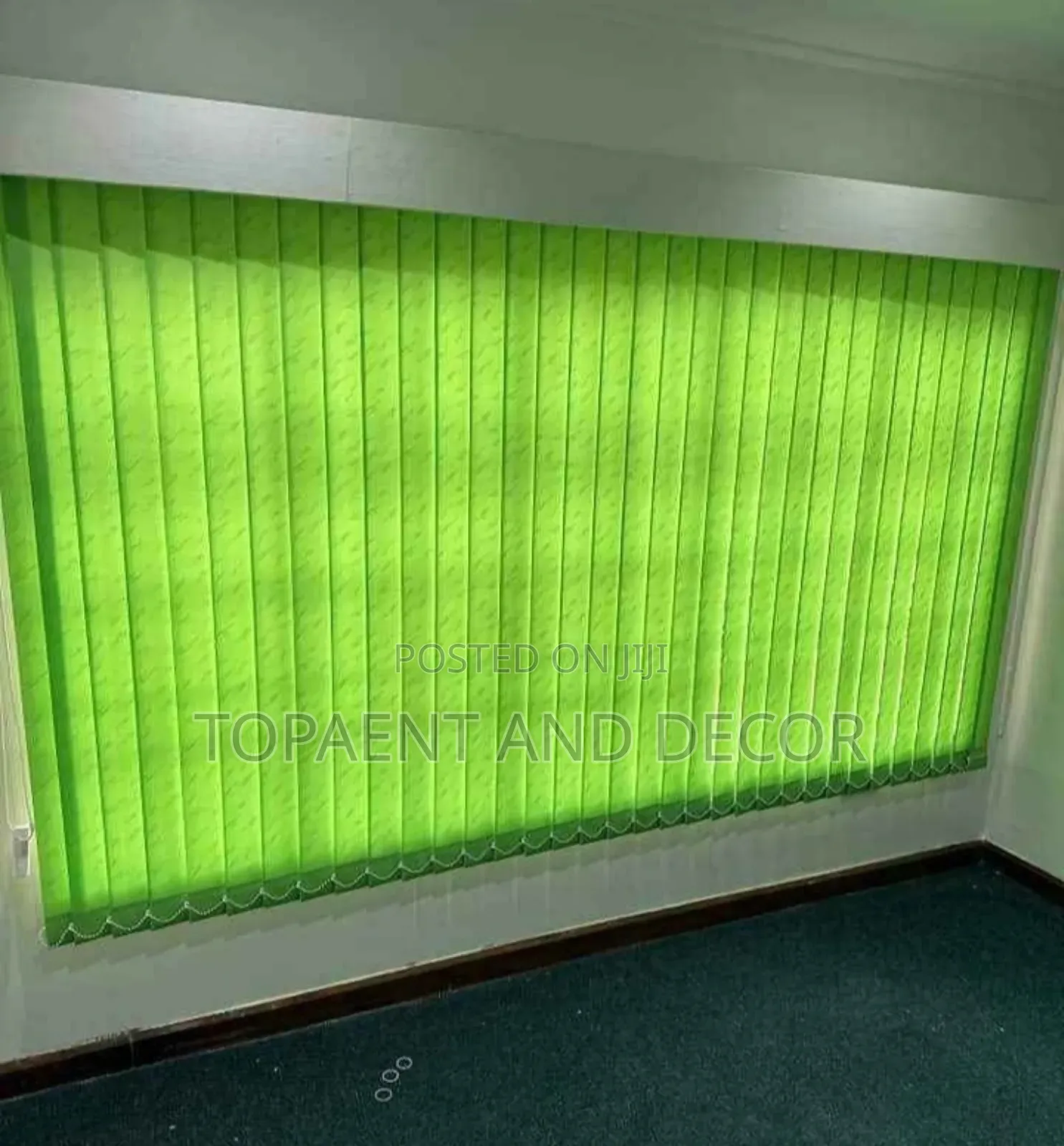 Luminous Green Stylish Vertical Window Blinds for Modern Homes