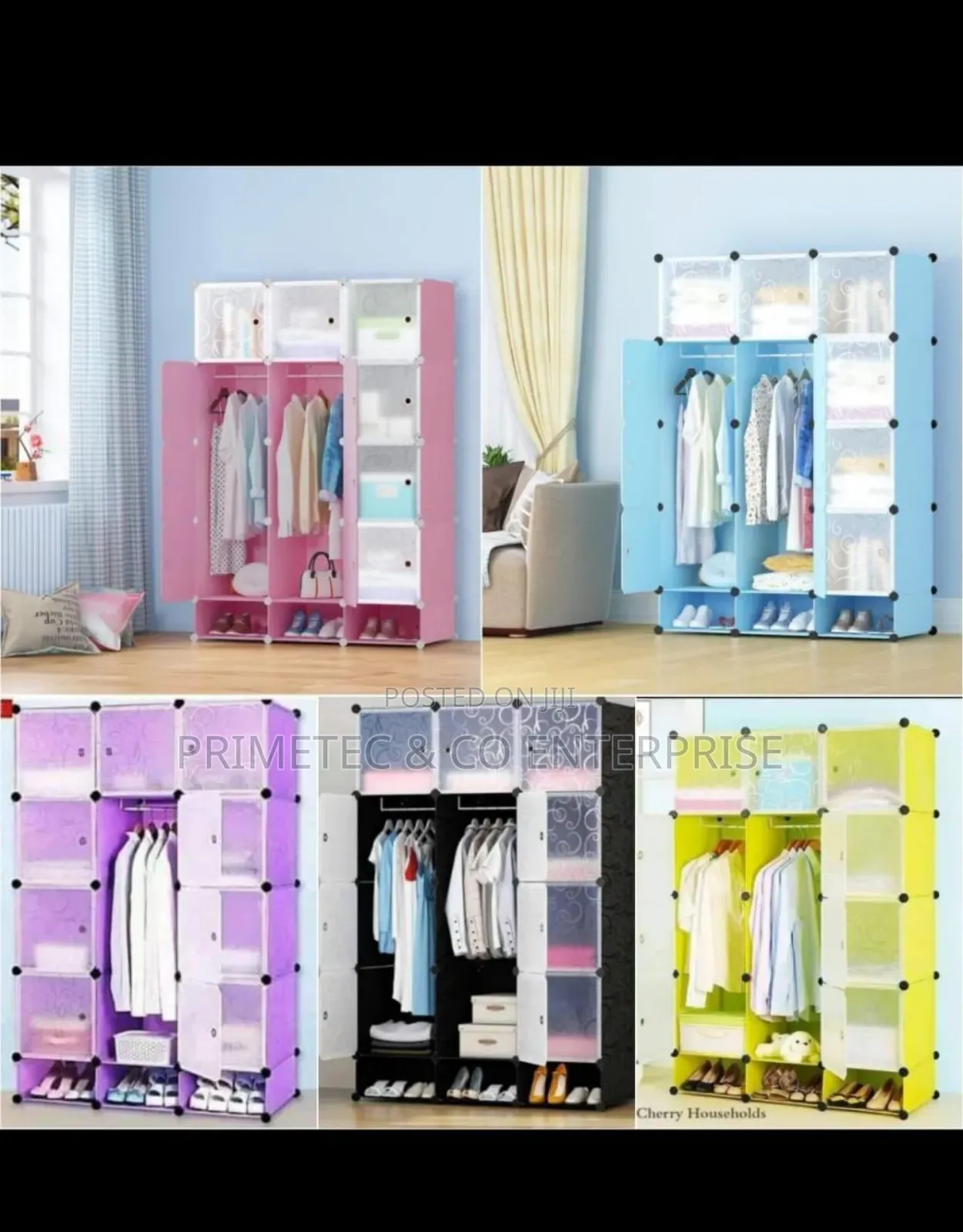 Plastic Wardrobe(Blue Black Available )