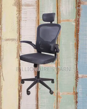 Grey Ergonomic Office Chair | Sleek Headrest Support