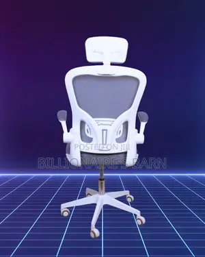 Heavy-Duty White Ergonomic Office Chair | Scratch-Resistant Finish