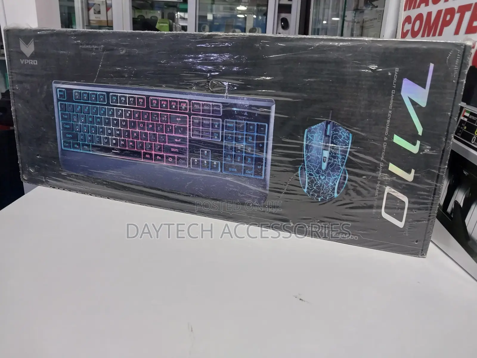 Rapoo V110 Wired Backlight Gaming Keyboard Mouse Combo - Black