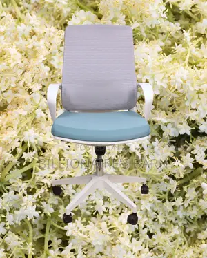 White Ergonomic Mesh Office Chair (Quiet-Roll) — Fast Seller