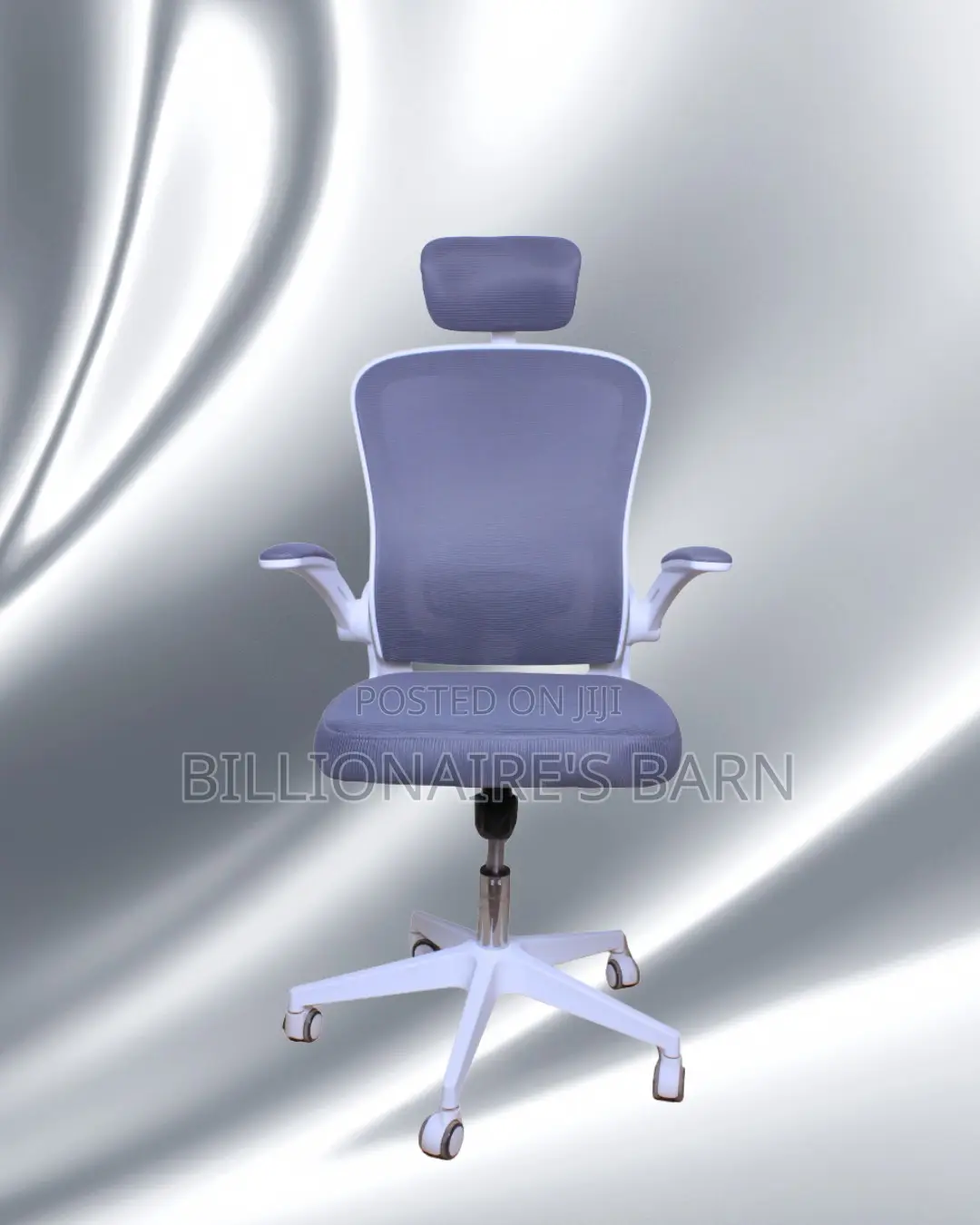 Stylish White Ergonomic Office Chair | High-Density Foam Seat