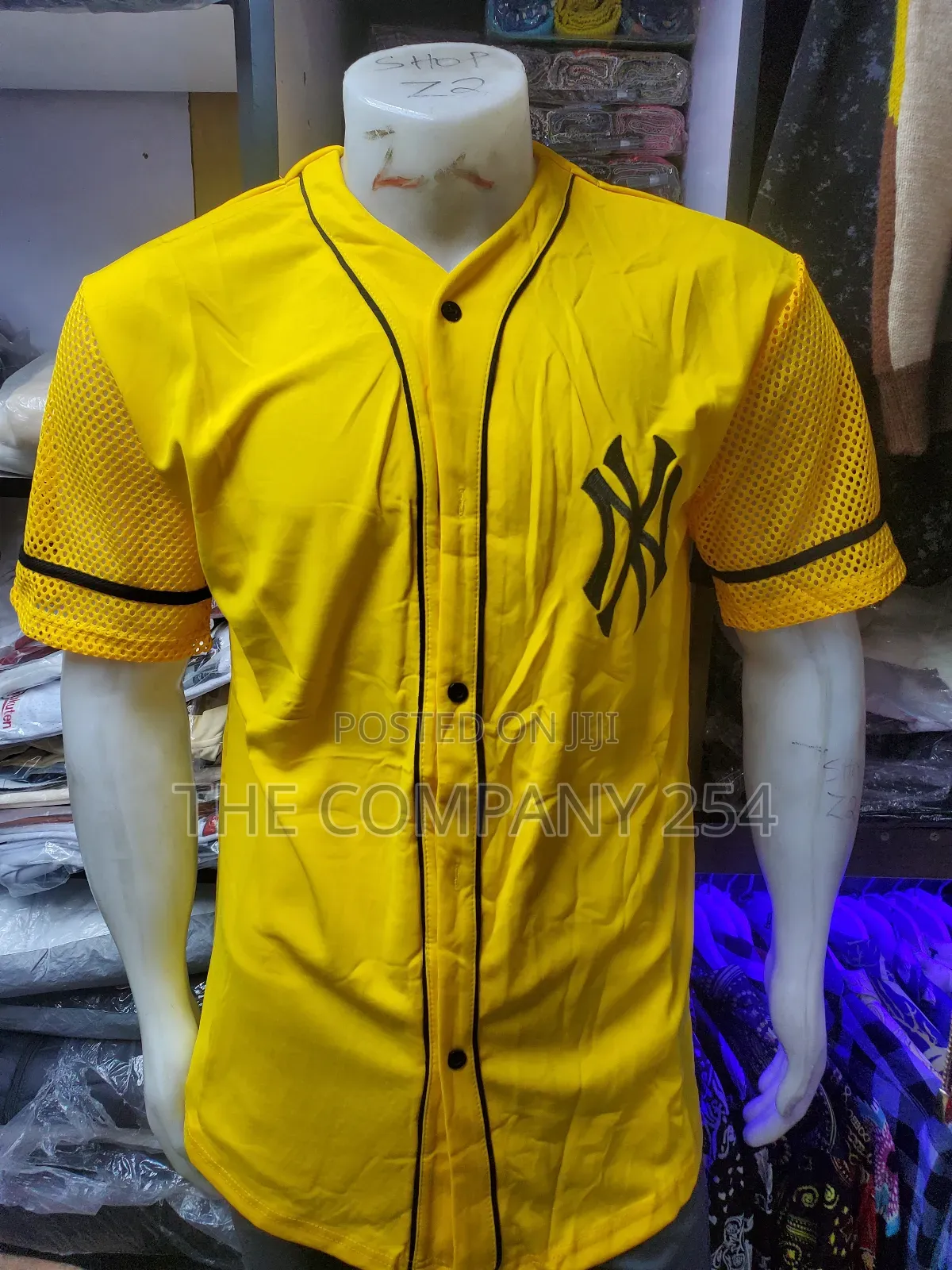 Quality Polyester Buttoned Ny Baseball Free Size Jersey Available