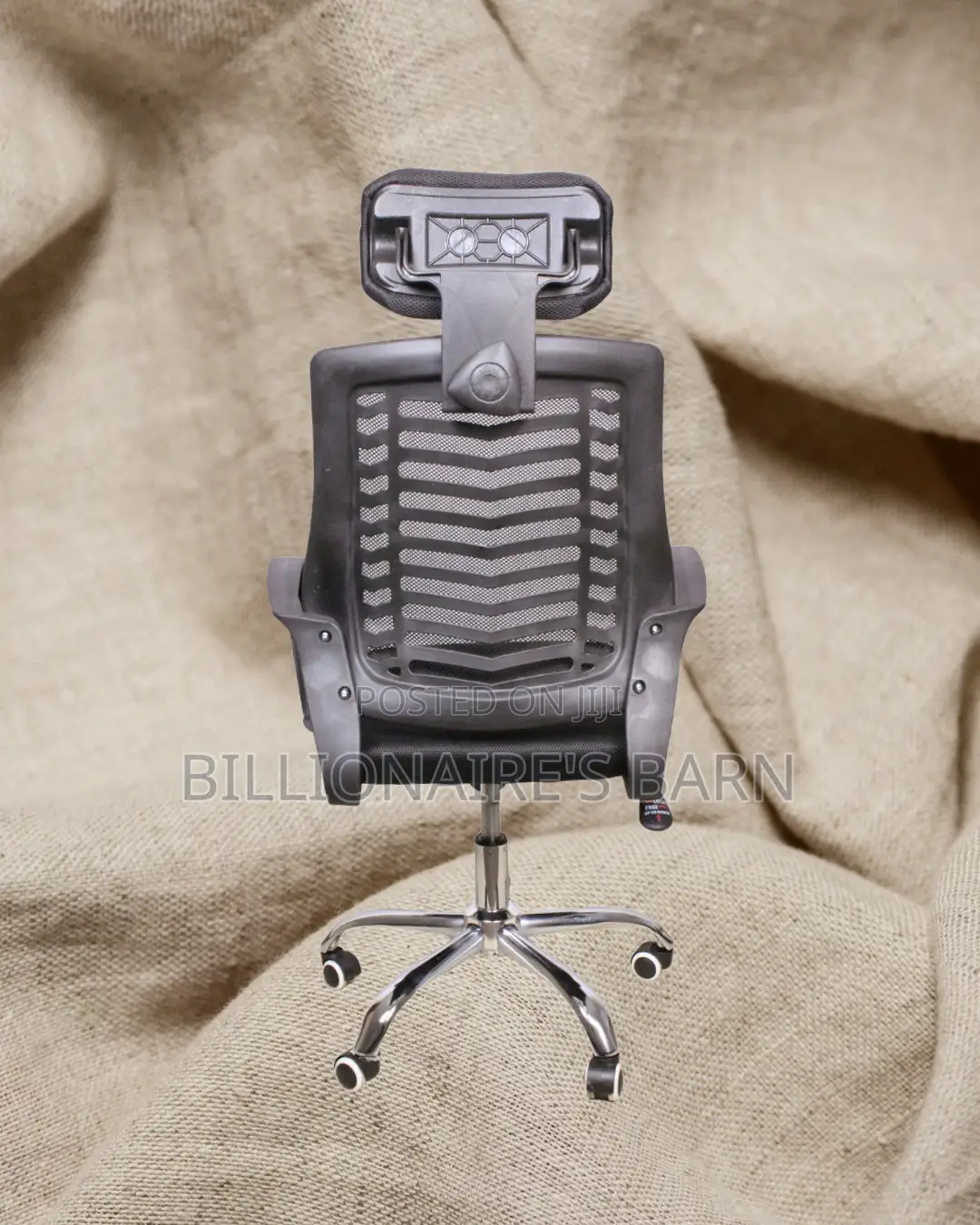 High-Back Secretarial Mesh Chair — Back Support for Long Hours