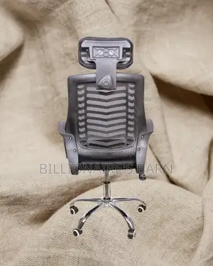 High-Back Secretarial Mesh Chair — Back Support for Long Hours