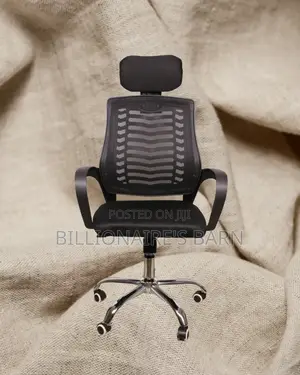 High-Back Secretarial Mesh Chair — Back Support for Long Hours