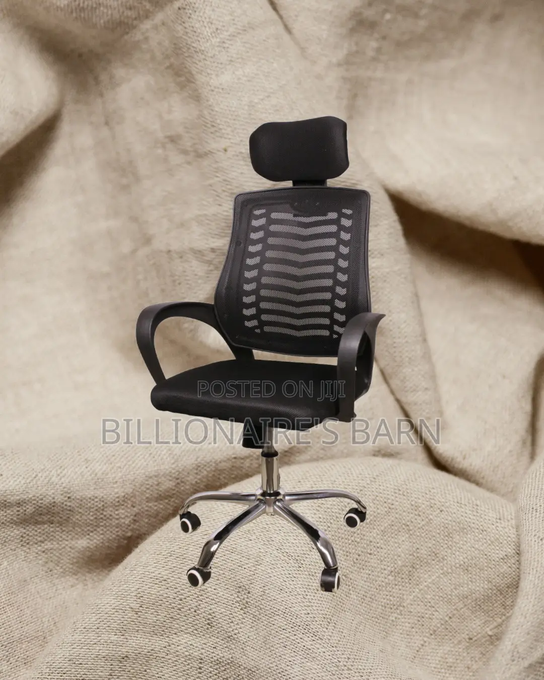 High-Back Secretarial Mesh Chair — Back Support for Long Hours