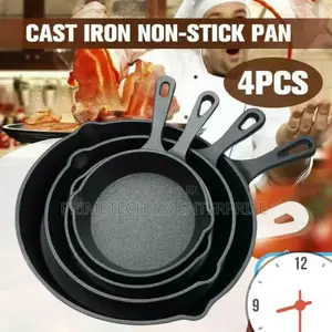 4pcs Cast Iron Frying Pan 16/20/20/26cm Diameter