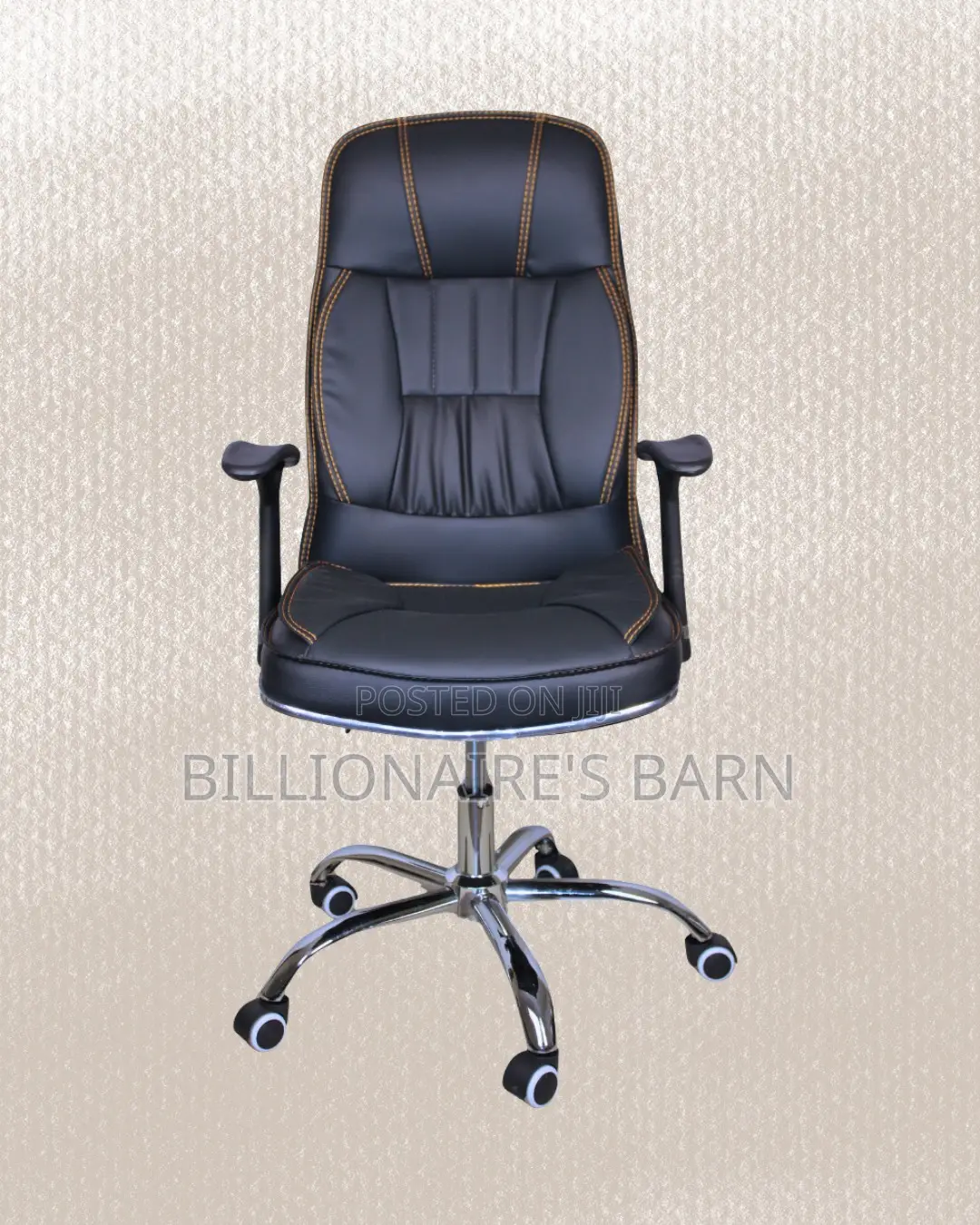Executive Leather Office Chair | Heavy-Duty Steel Frame