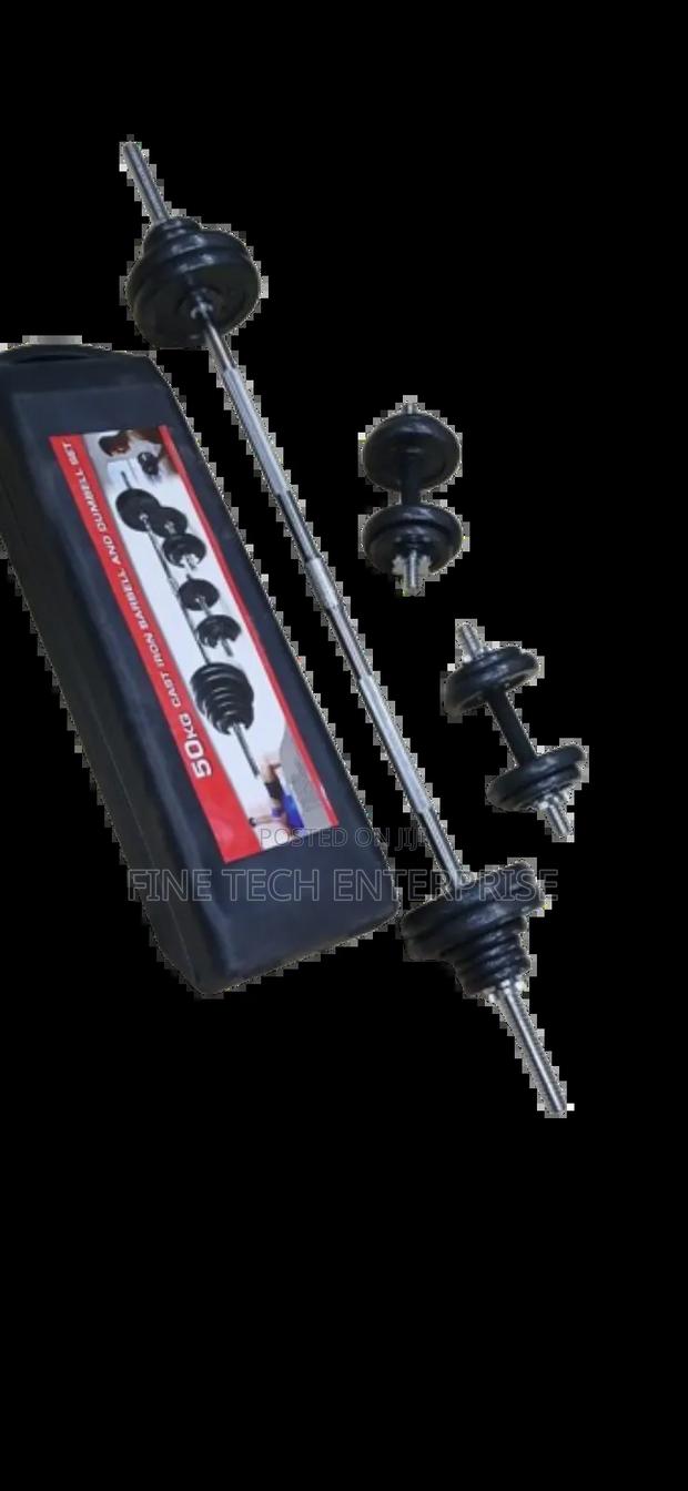 50kgs York Dumbbell Set With Barbell