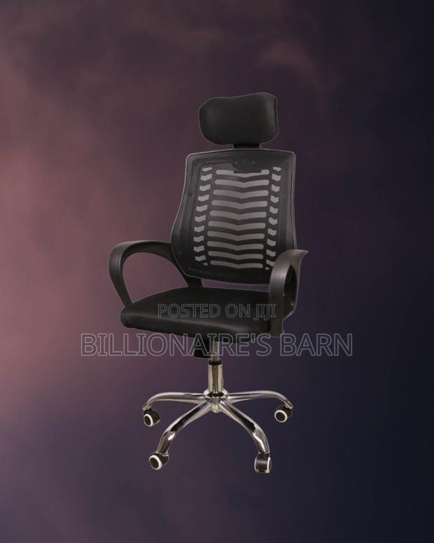 Secretarial Mesh Chair | Breathable Padded Armrests - thumbnail 3