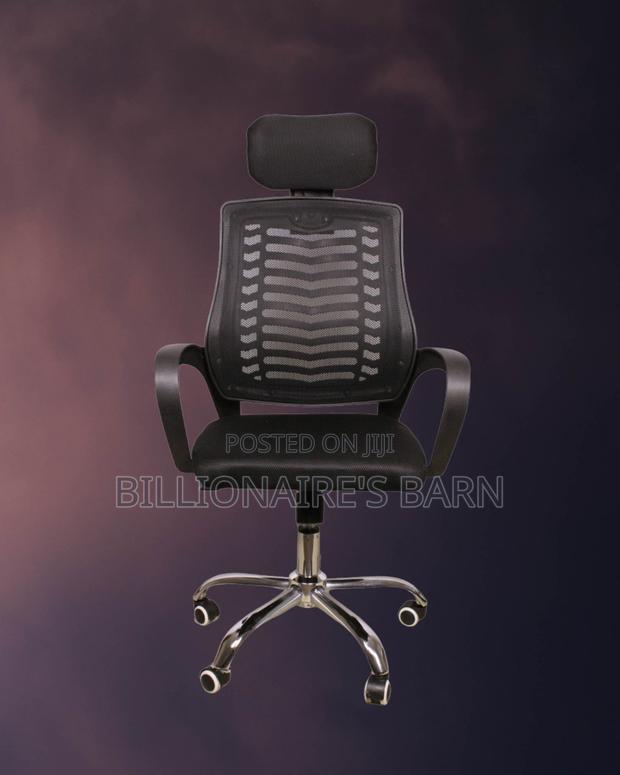 Secretarial Mesh Chair | Breathable Padded Armrests - thumbnail 4