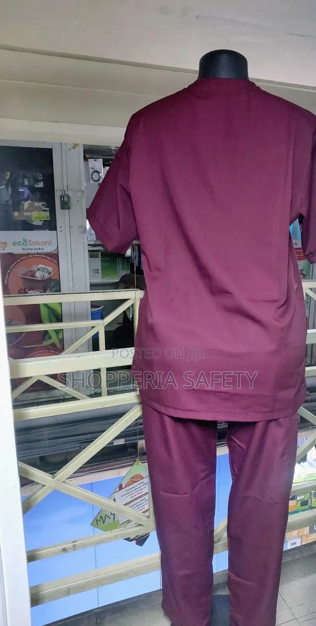 Maroon Masseuse/ Nurses/ Cleaners Uniform - main view