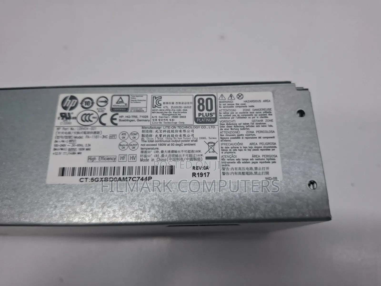 Original For Hp Prodesk 600 G5 180w Sff Power Supply
