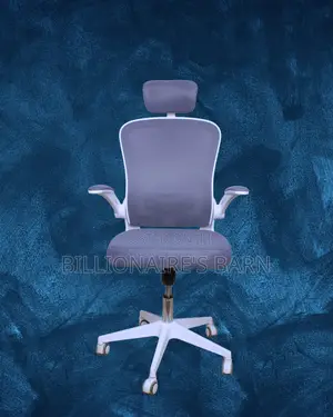 Durable White Ergonomic Office Chair — Strong Stable Base