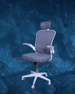 Durable White Ergonomic Office Chair — Strong Stable Base
