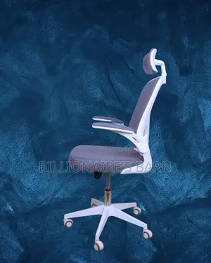 Durable White Ergonomic Office Chair — Strong Stable Base