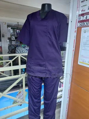 Dark Purple Nurses/ Cleaners/ Masseuse Uniform