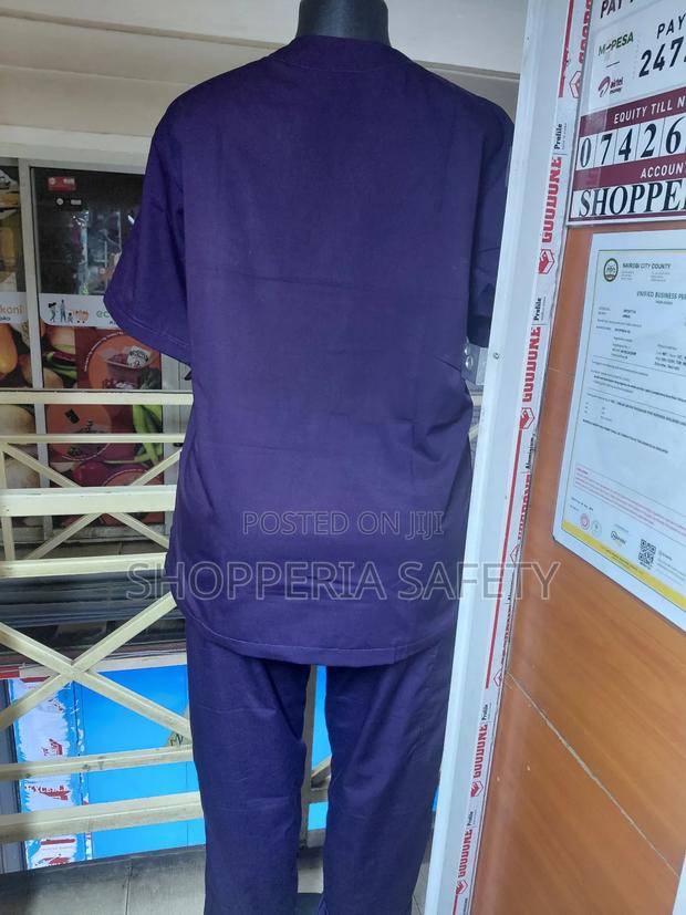 Dark Purple Nurses/ Cleaners/ Masseuse Uniform - thumbnail 2