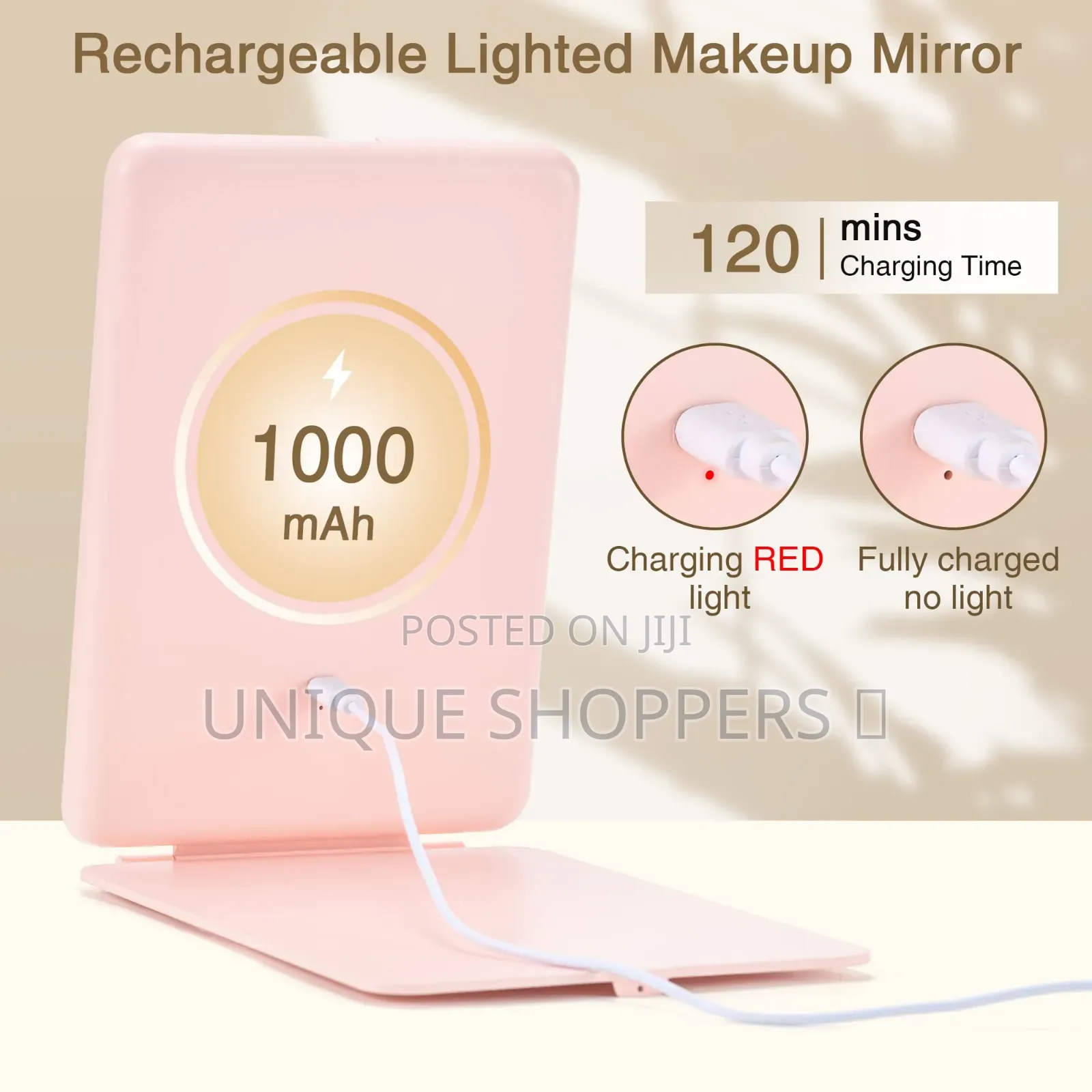 Rechargeable Led Travel Tablet Vanity Mirror