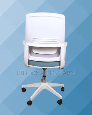 Orthopedic White Ergonomic Mesh Office Chair — Smooth-Rolling Mobility