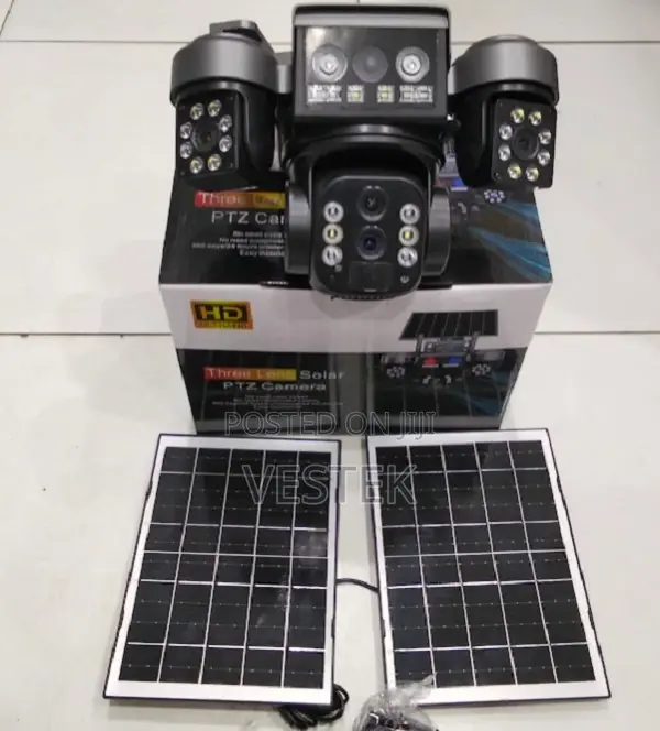 Quality Triple Lens Solar Camera 3lens ,10x Zoom V380 Pro Solar Camera