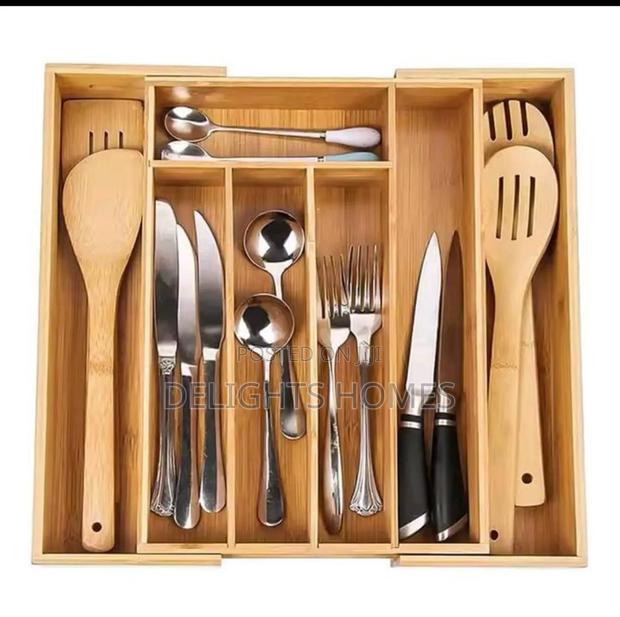 Multifunctional Wooden Cutlery Organizer-Alp