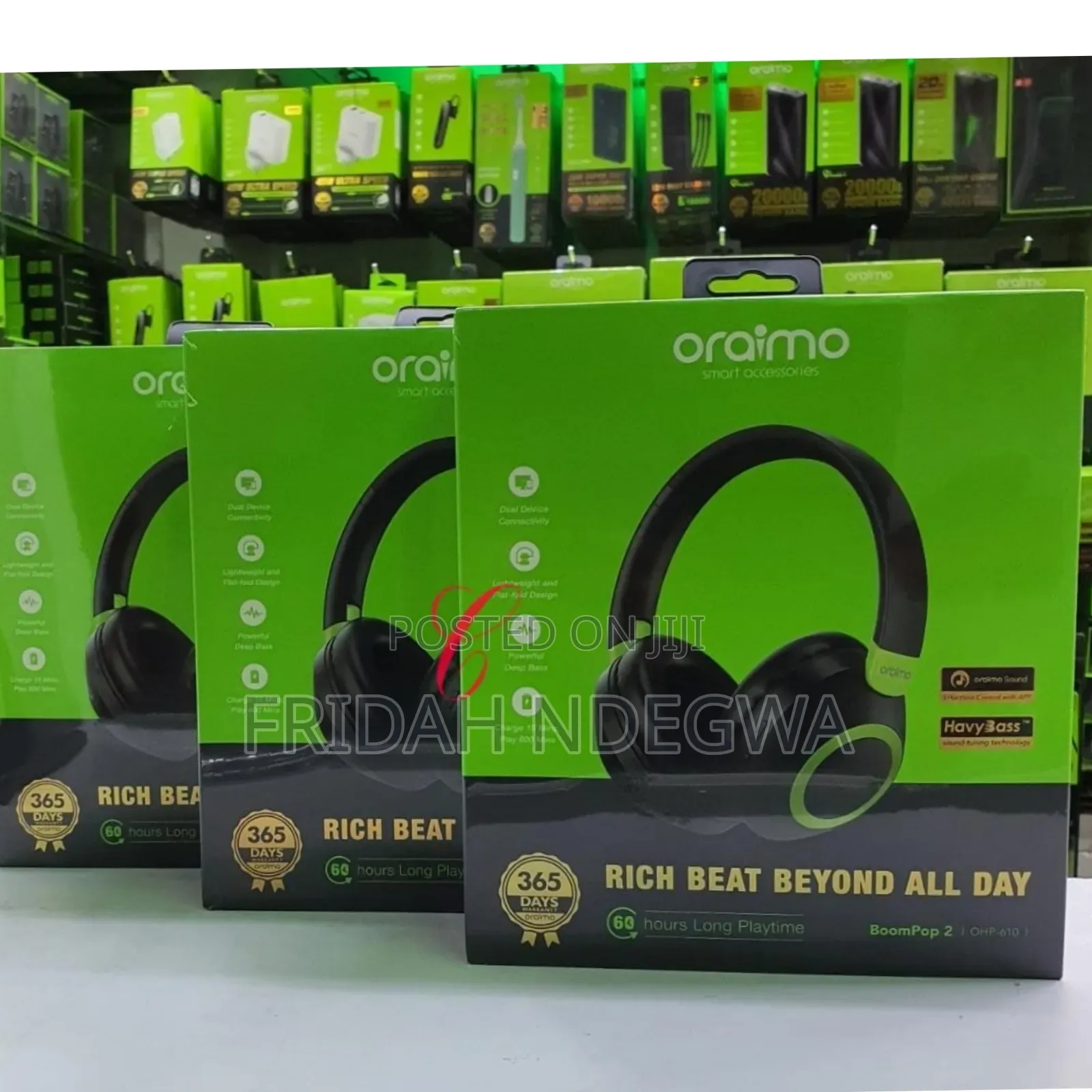 Oraimo Boompop 2 Ohp-610 60hrs Playtime Headphones