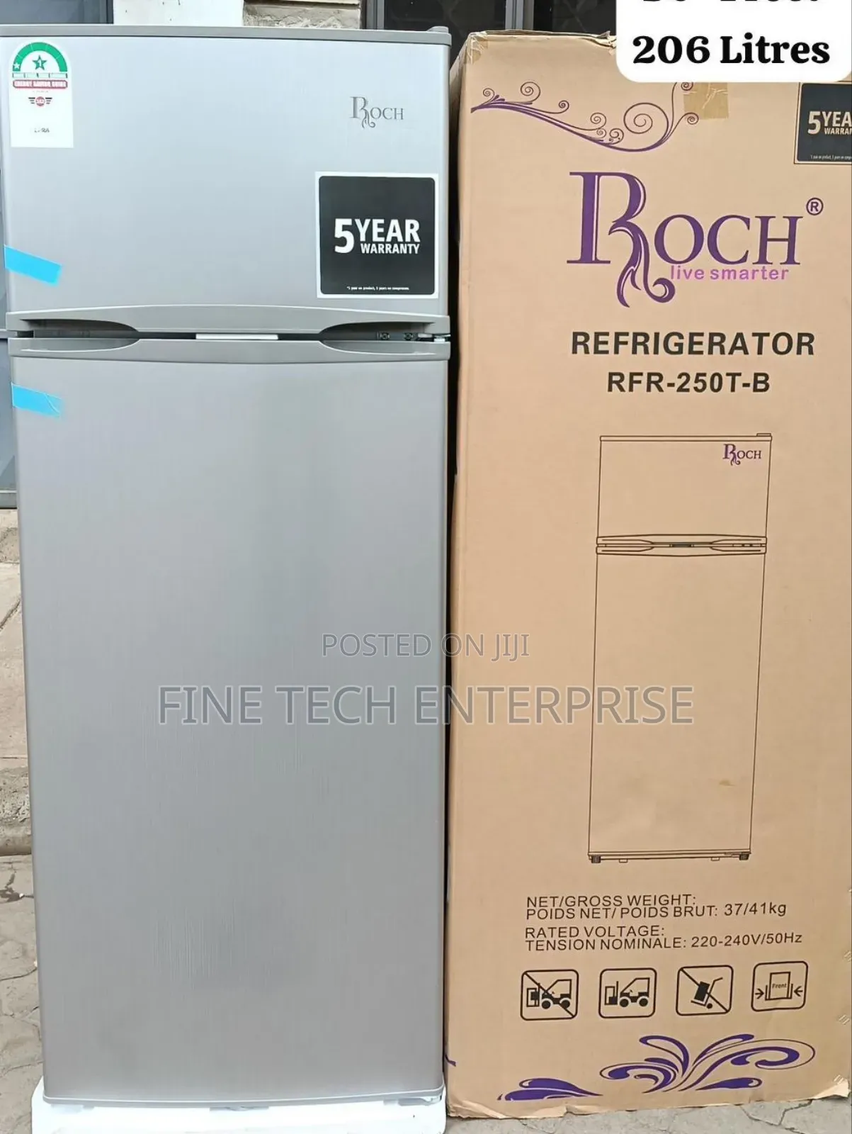 Roch Refrigerator Rfr-310-dt-b Double Door (248 Litres ) -