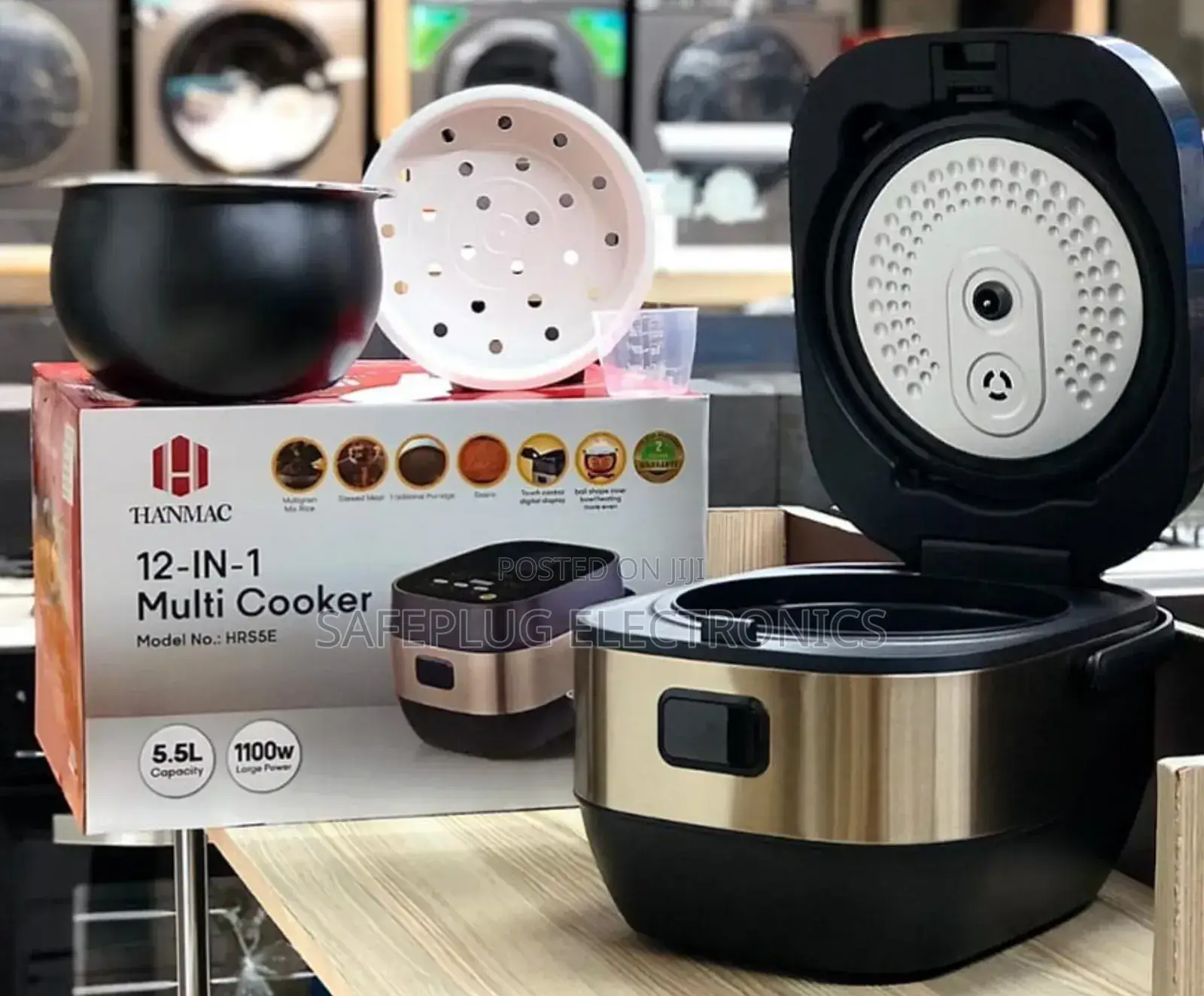 12 in 1 Hanmac Multi Cooker 5.5l (1100watts) Rice/ Pressure Cooker