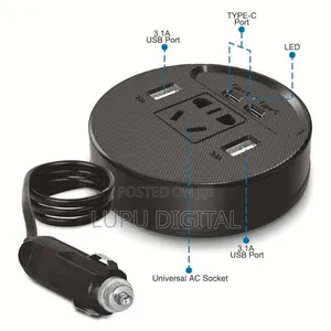 Inverter Dc 12v to 220v Converter With 2 Usb Type-C Ports 3.1a