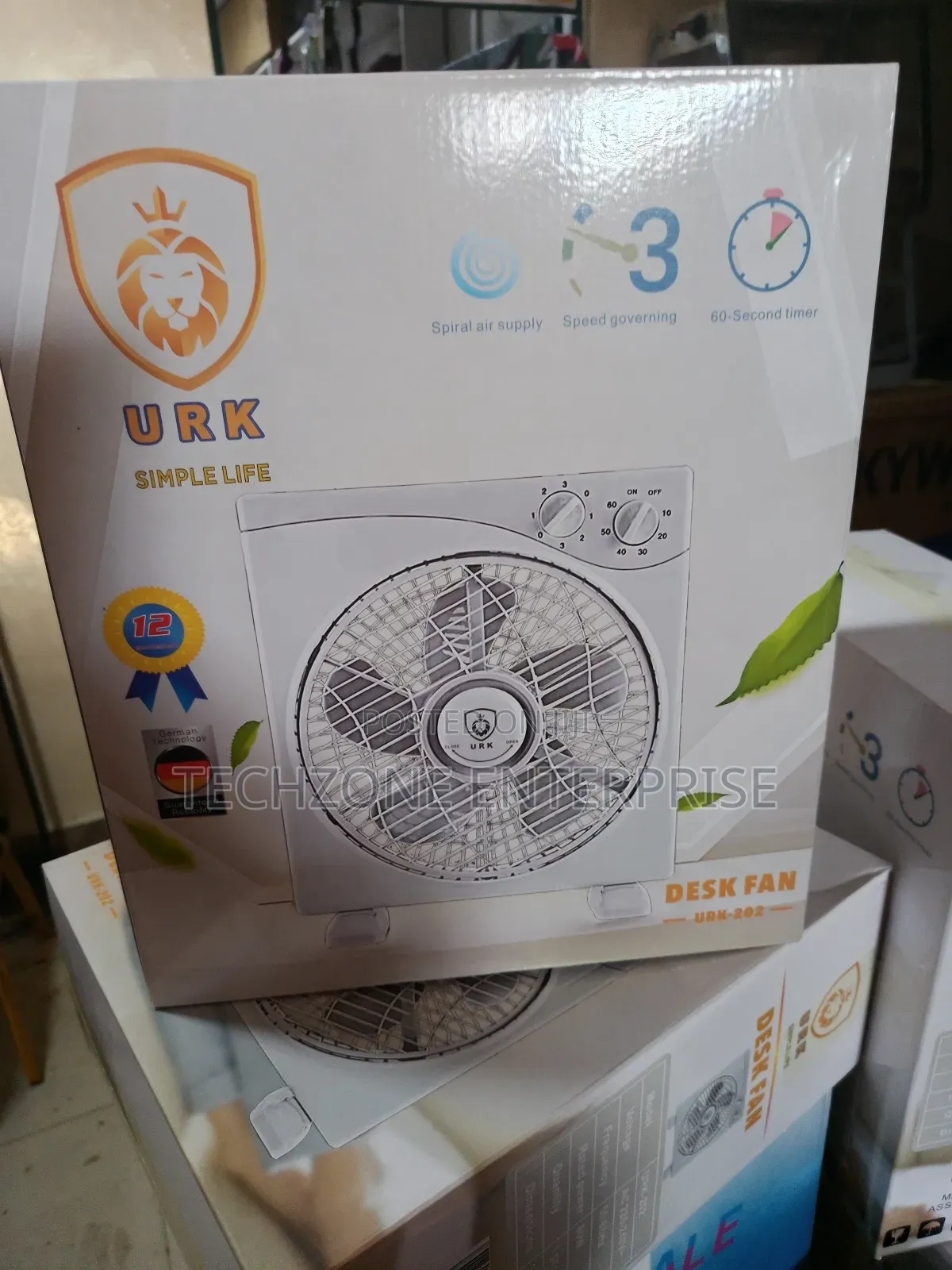 Desk Fan - Urk Portable Box Desk Fan ,