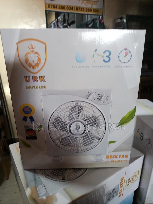 Urk Box Desk Fan With Adjustable Speeds