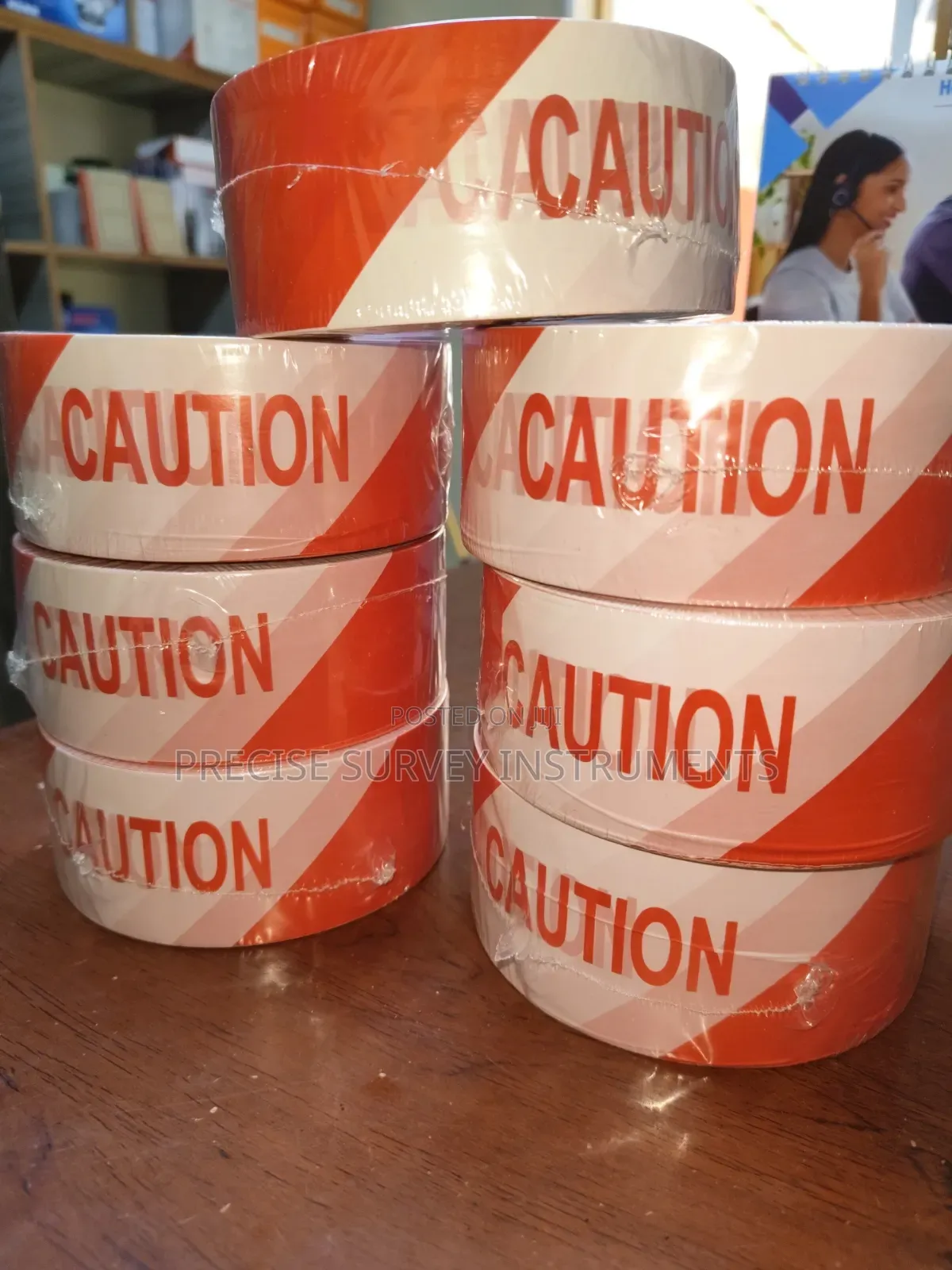 Bright Red And White Caution Tape /Warning Tapes