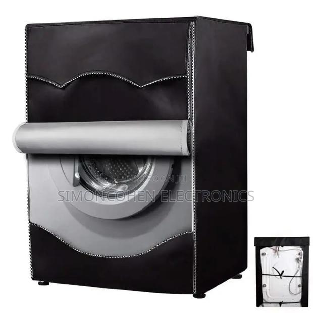 Black Washing Machine Cover - main view