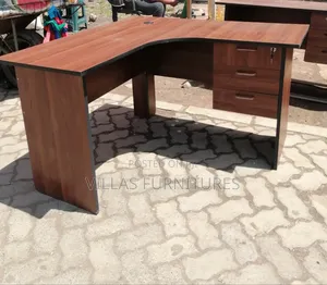 Dark Wallnat L Shaped Office Desk