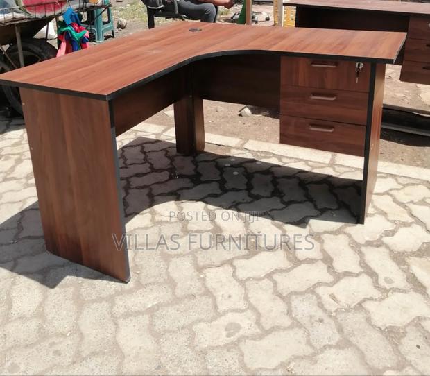 Dark Wallnat L Shaped Office Desk