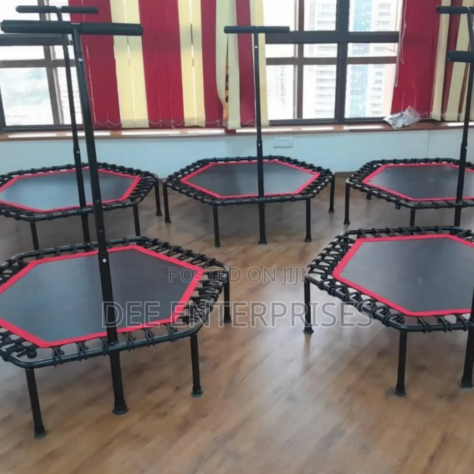 Hexagon Trampoline With a Handle