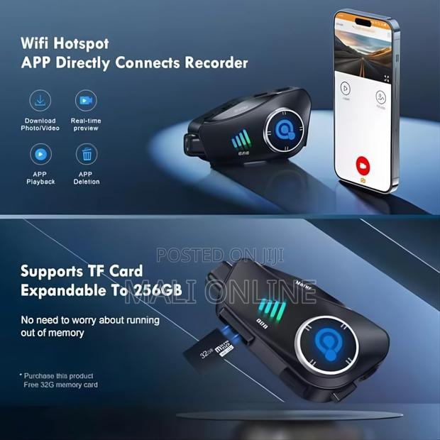 Q28 Motorcycle Helmet Bluetooth Headset With 1080p Hd Camera - thumbnail 7