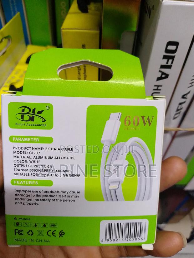 Type C to Lightening 1 Meter Long Fast Charging 60w Durable - thumbnail 3