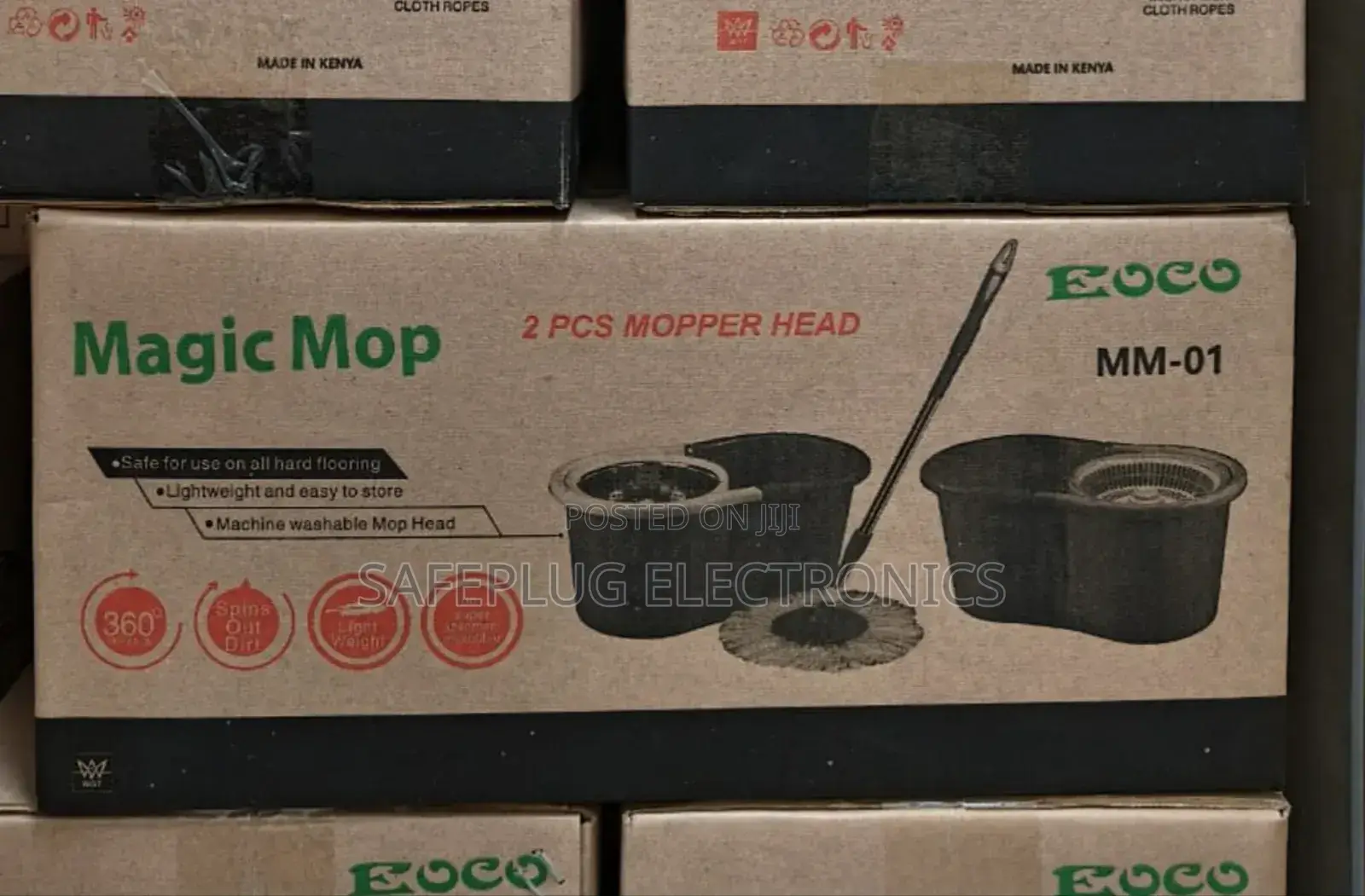 Microfibre Absorbent Cloth Rope, 3600 Eoco Spin Mop